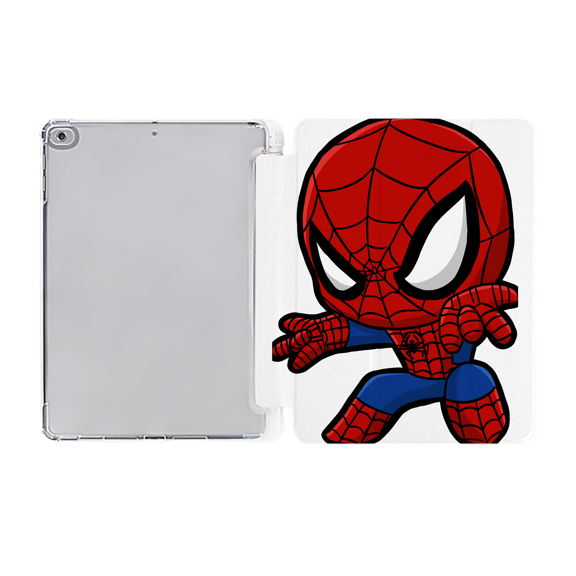 （画像用） Spider Man スパイダーマン IPad ケース ペン収納付き 三つ折りスタンド PUレザー×シリコン 対応機種9.5/10.5/10.9インチ